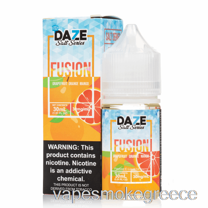 Vape Greece παγωμένο γκρέιπφρουτ πορτοκάλι μάνγκο - 7 άλατα Daze Fusion - 30ml 50mg